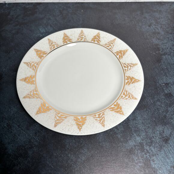 Dansk Golden Pines Christmas Holiday Trees Salad Luncheon Plates, Set of 4 - Picture 2 of 6